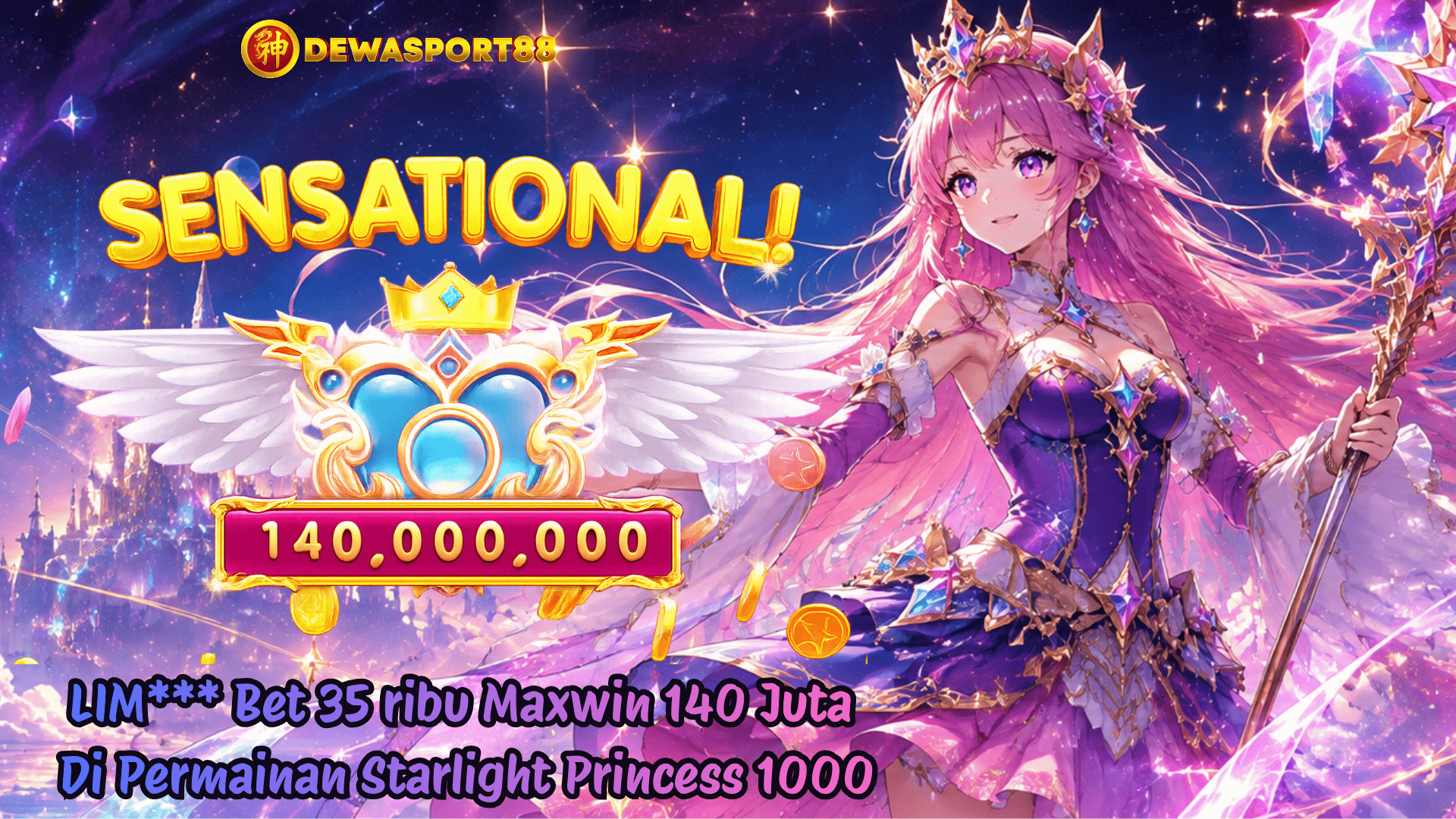 LIM*** Raih Maxwin 140 Juta di Starlight Princess 1000