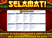 Bet Rp50 Ribu Berbuah Rp50 Juta, Kemenangan Mahjong Wins 2 Member DEWASPORT88